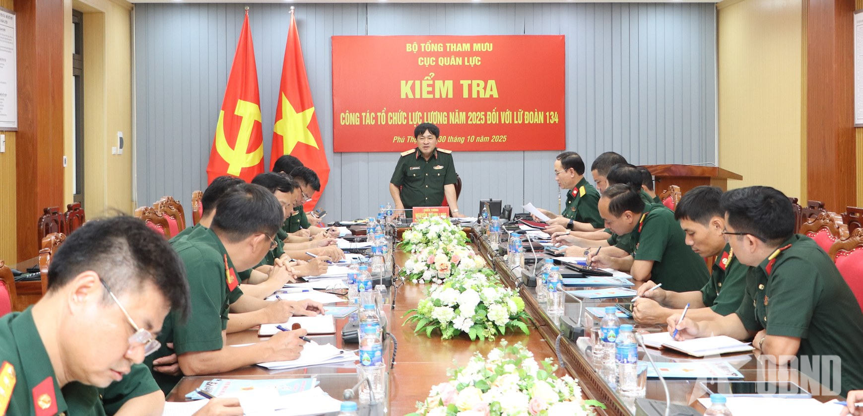 Cục Quân lực kiểm tra kết quả công tác tổ chức lực lượng đối với Lữ đoàn 134 (Binh chủng Thông tin liên lạc)